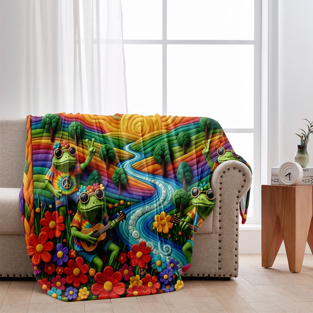 Hippie Flowers - Personalized Hippie Blanket