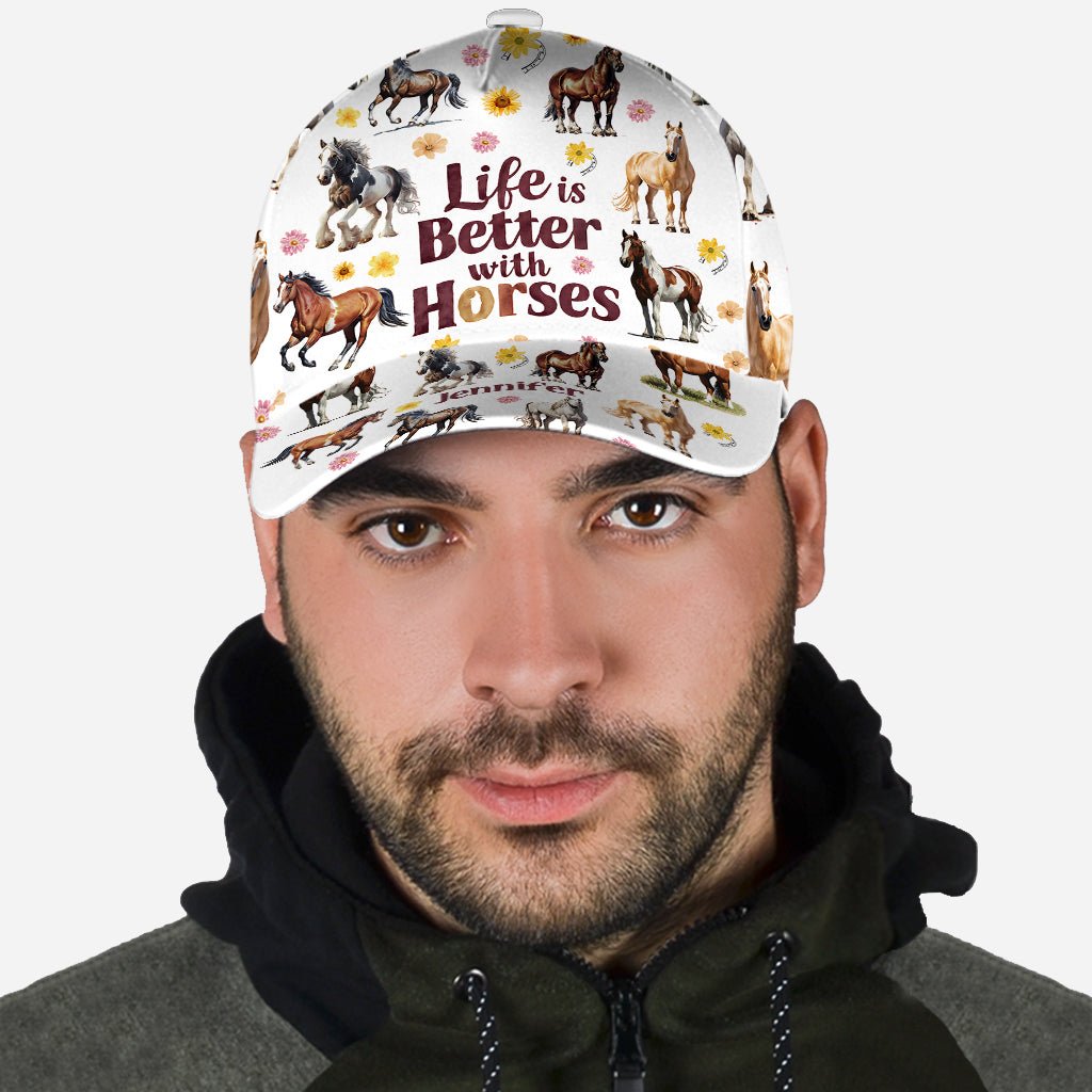 Life Is Better With Horses - Personalized Horse Classic Cap