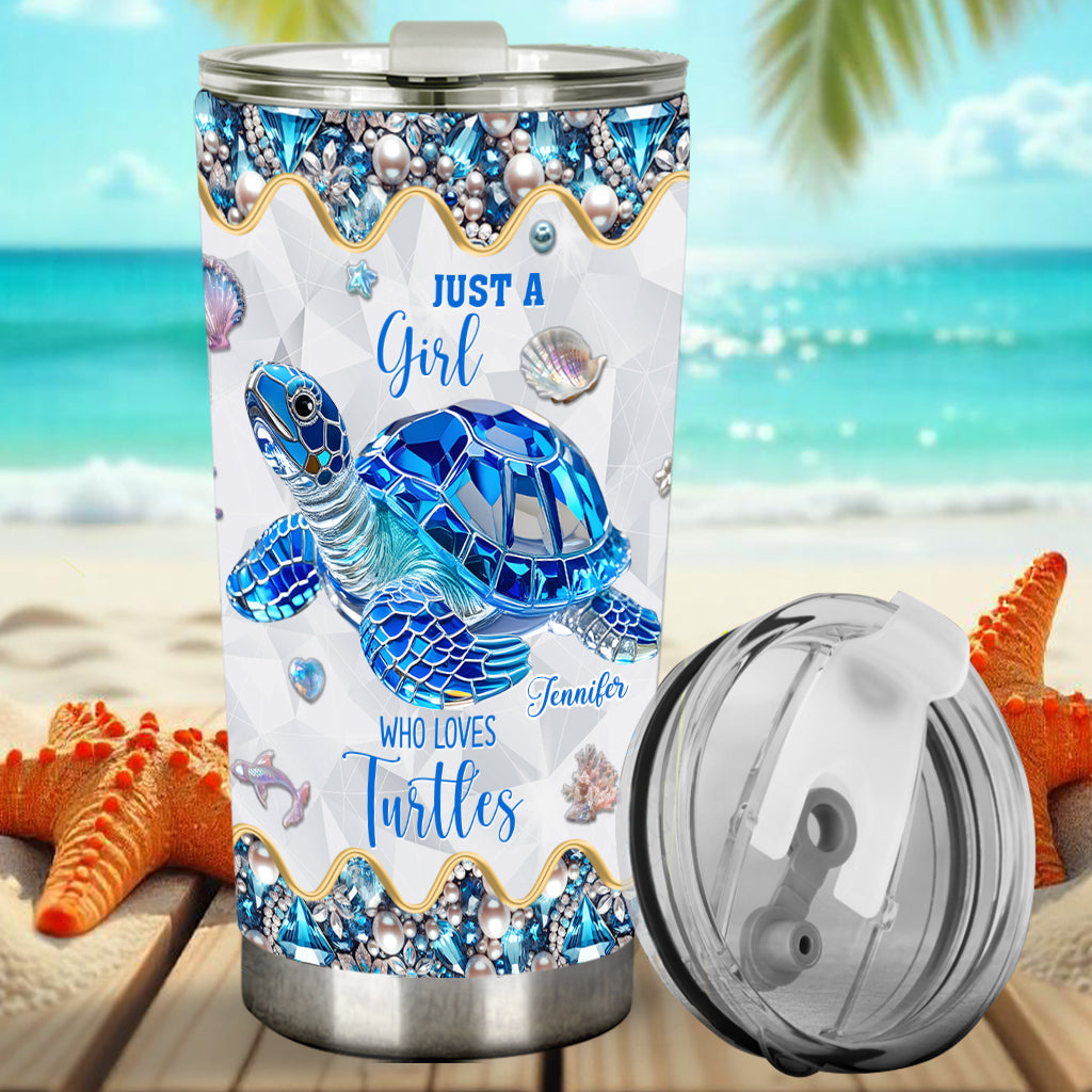 Crystal Sea - Personalized Turtle Tumbler