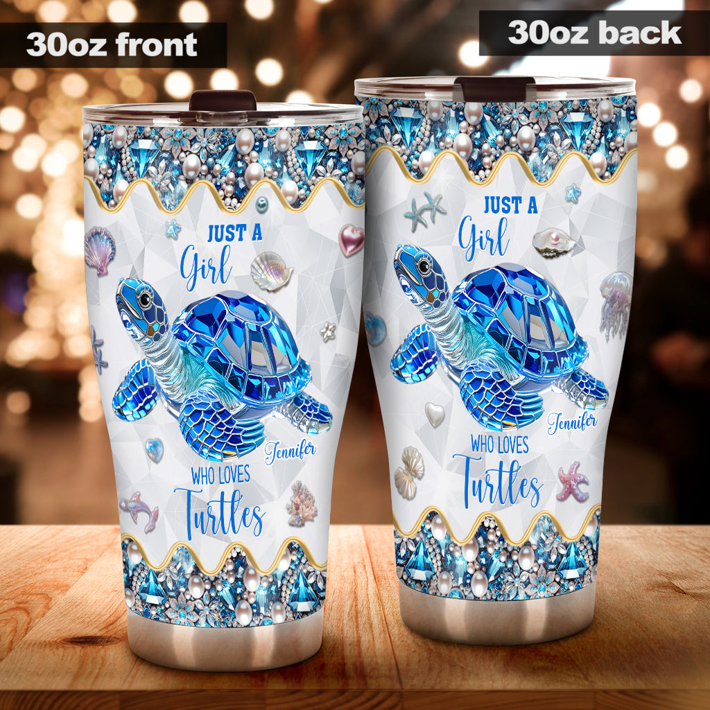 Crystal Sea - Personalized Turtle Tumbler