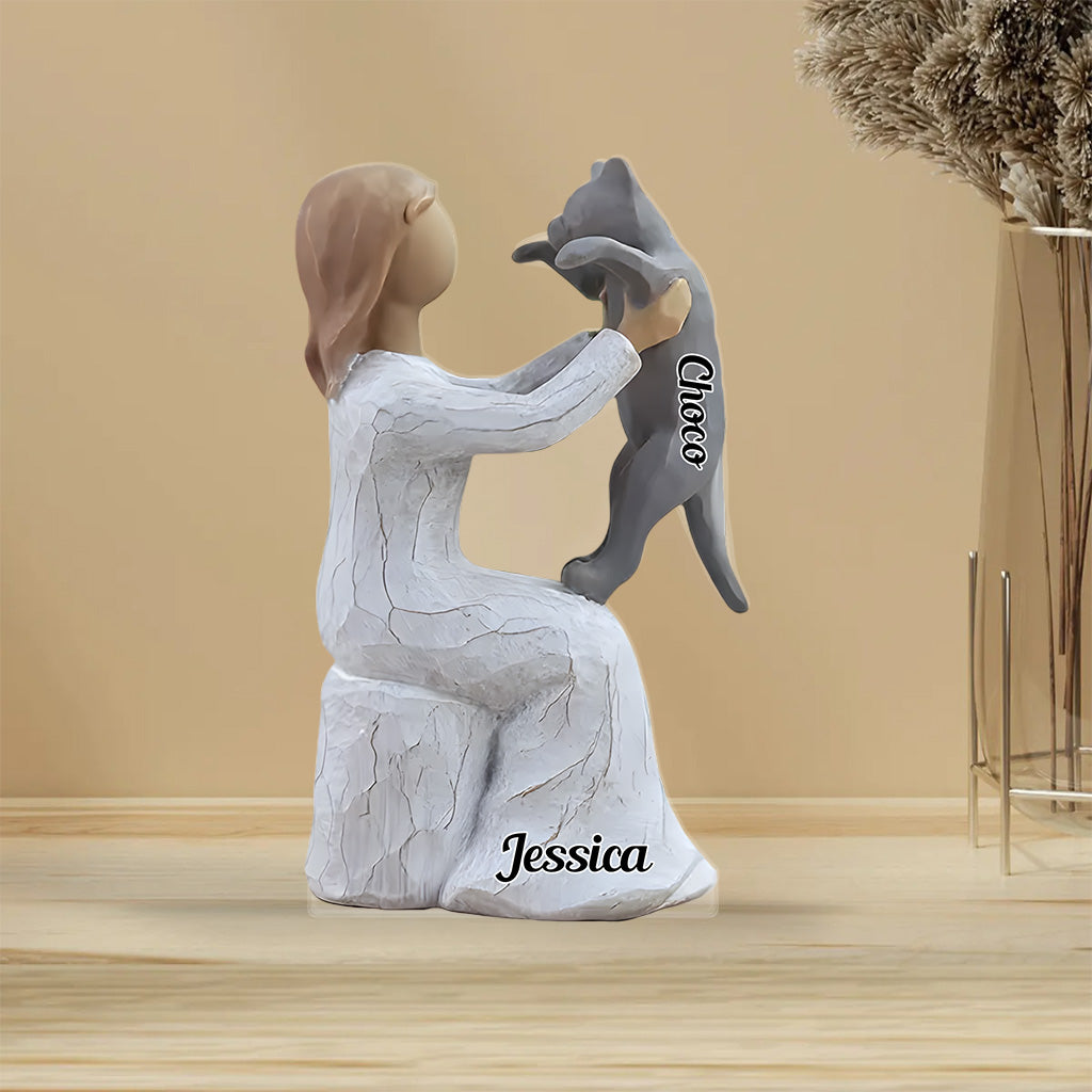 Cat Mom - Personalized Cat Custom Shaped Acrylic Plaque