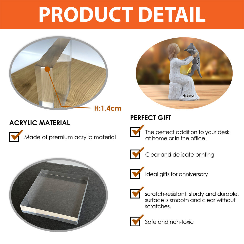 Cat Mom - Personalized Cat Custom Shaped Acrylic Plaque