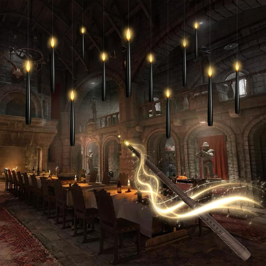 Flameless Floating Candles With Wand Remote
