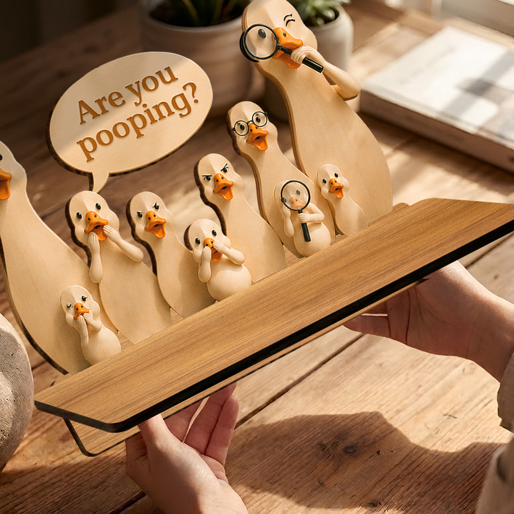 Silly Goose, Funny Goose - Personalized The Goose Wooden Floating Shelf