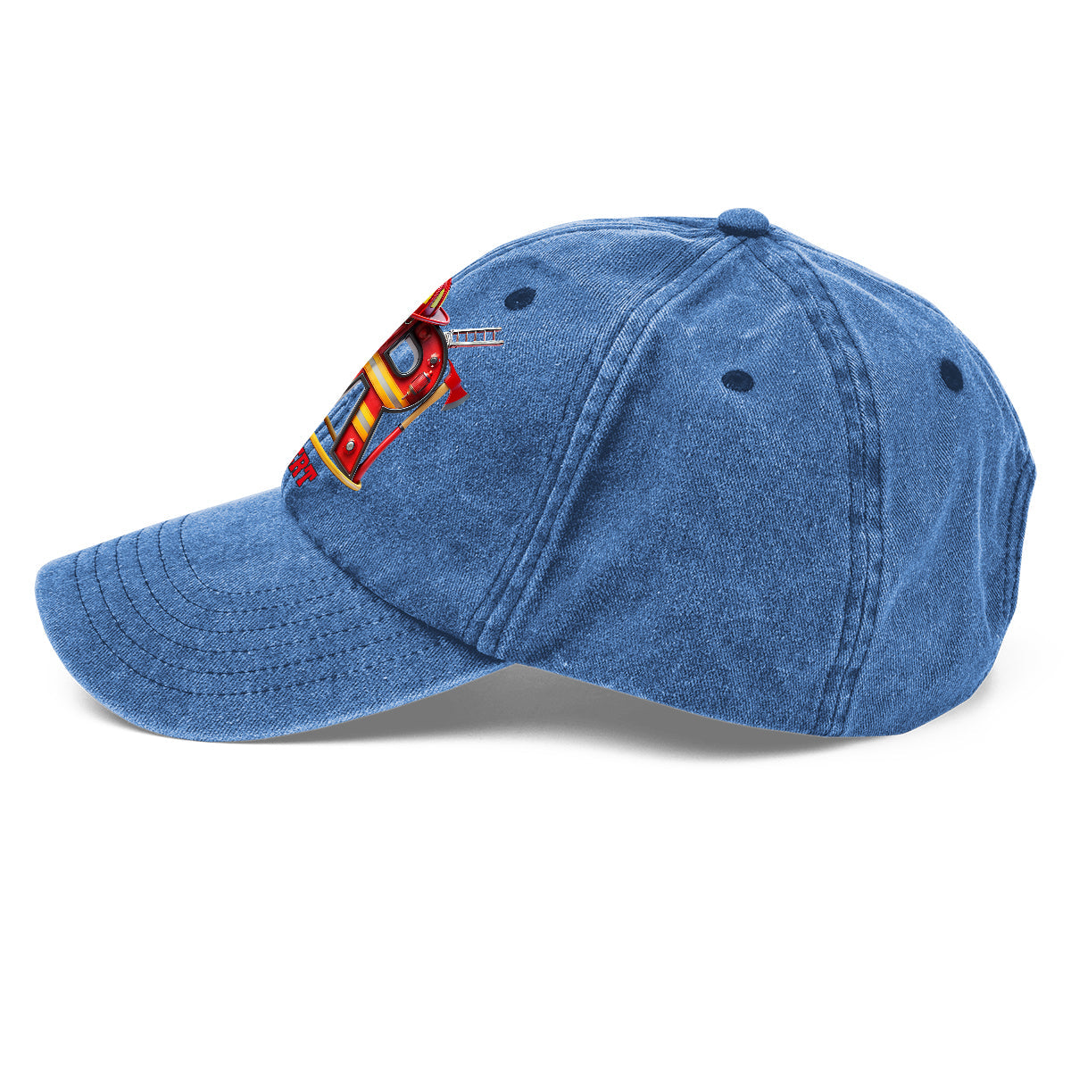 Alphabet Firefighter - Personalized Firefighter Washed Denim Cap