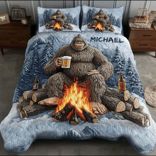 Bigfoot Lovers - Personalized Hiking Quilt Set