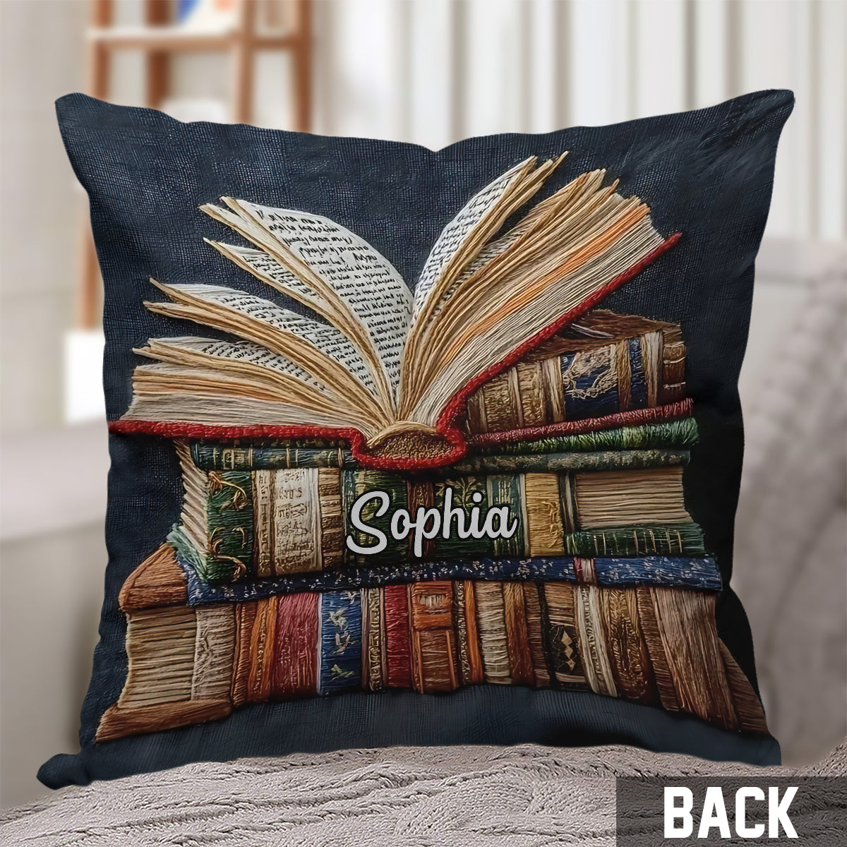 Love Books - Personalized Book Throw Pillow