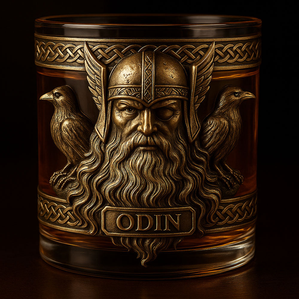 Allfather - Personalized Viking Whiskey Glass