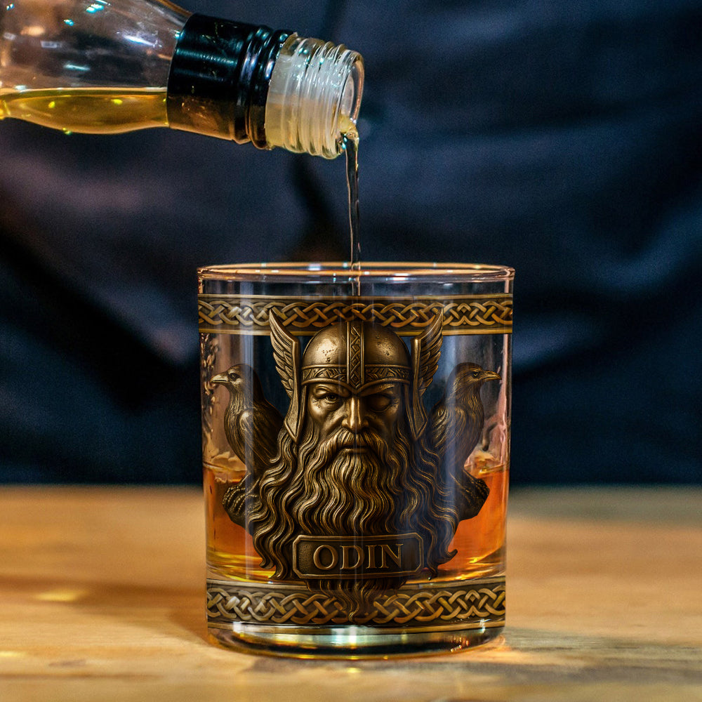 Allfather - Personalized Viking Whiskey Glass