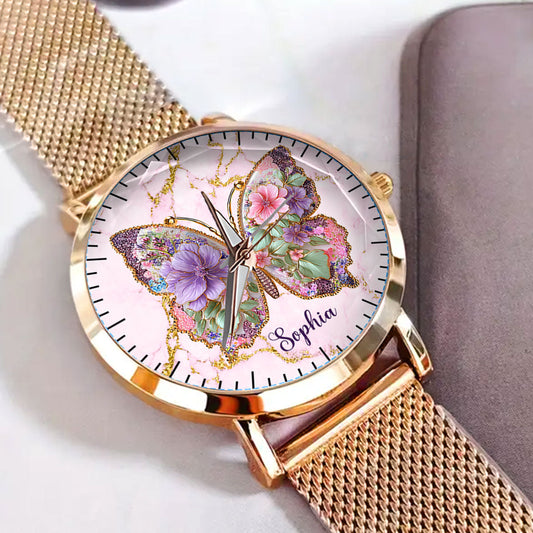 Love Butterfly - Personalized Butterfly Women Hand Watch