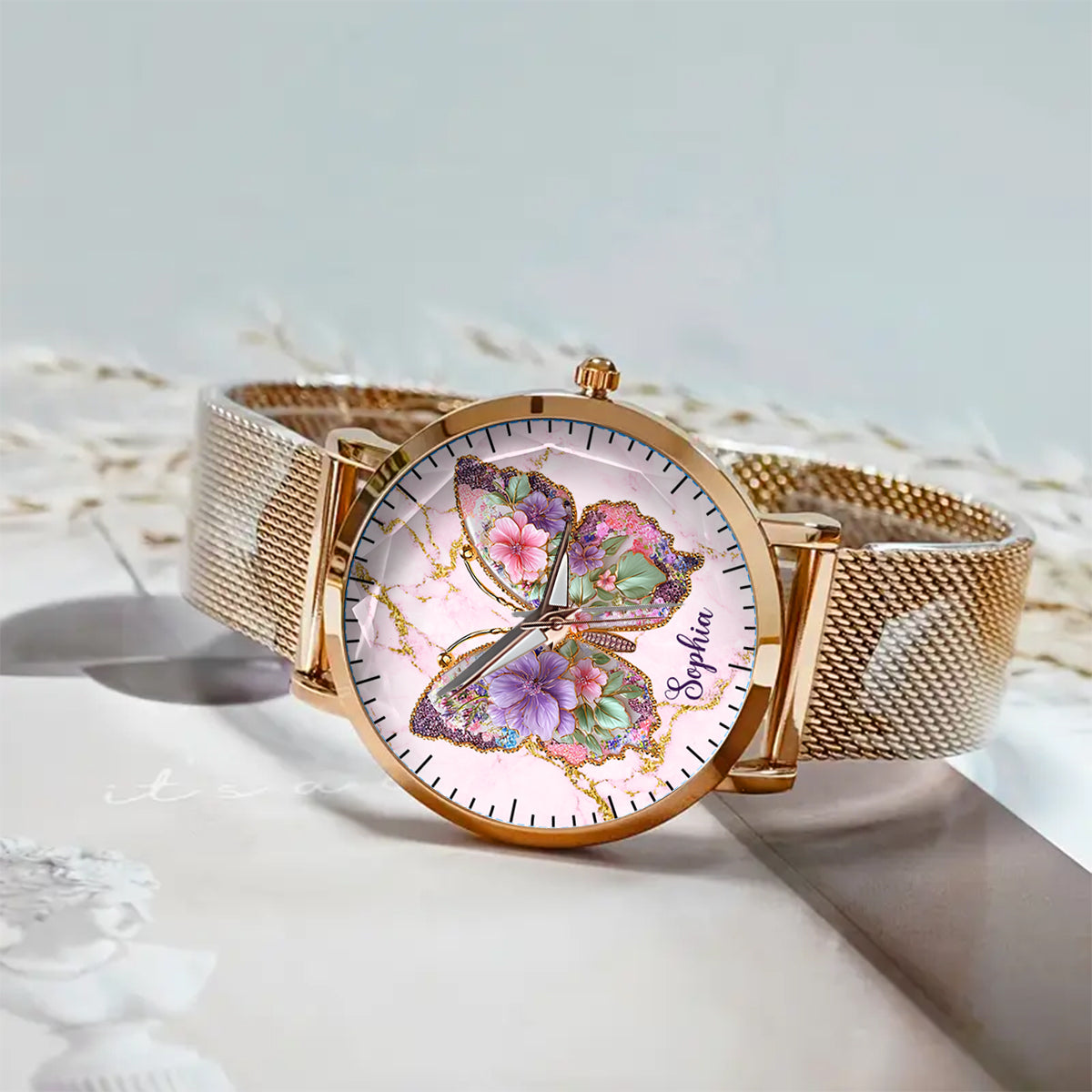 Love Butterfly - Personalized Butterfly Women Hand Watch
