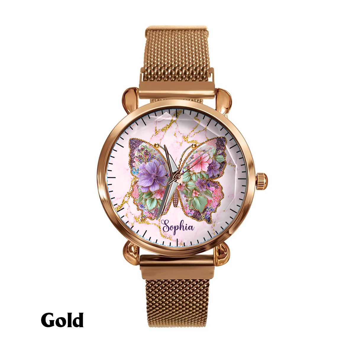 Love Butterfly - Personalized Butterfly Women Hand Watch