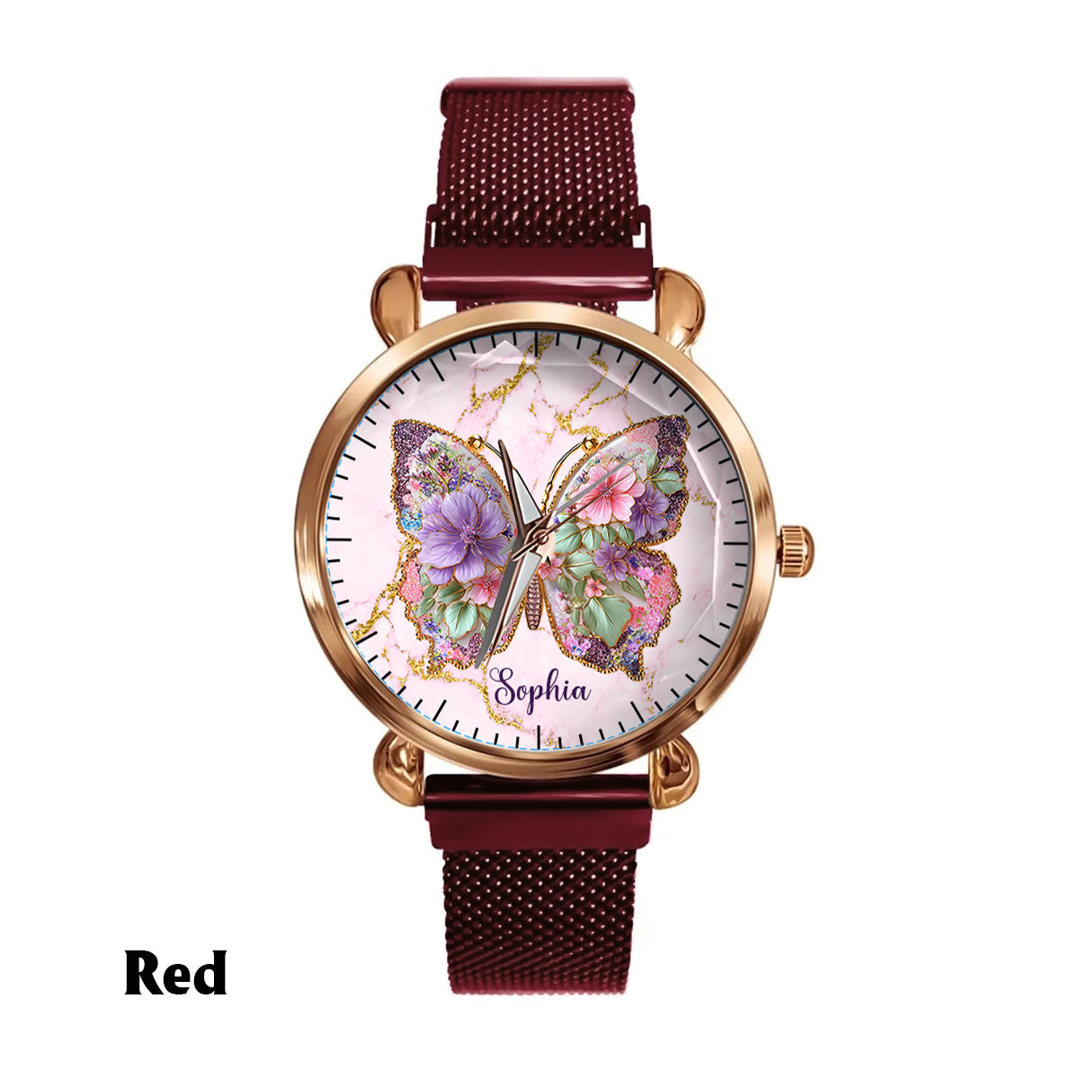 Love Butterfly - Personalized Butterfly Women Hand Watch
