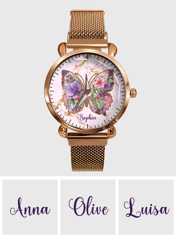 Love Butterfly - Personalized Butterfly Women Hand Watch
