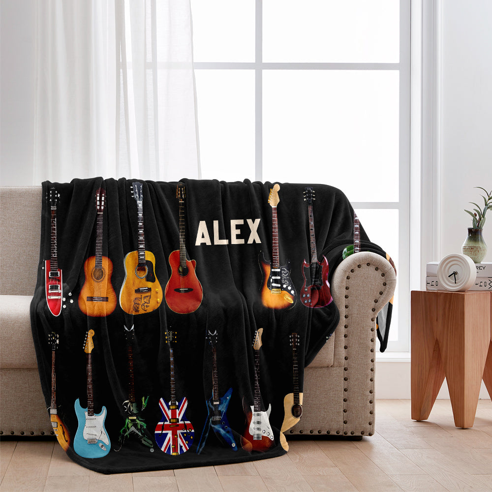 Rhythm & Cozy - Personalized Guitar Blanket