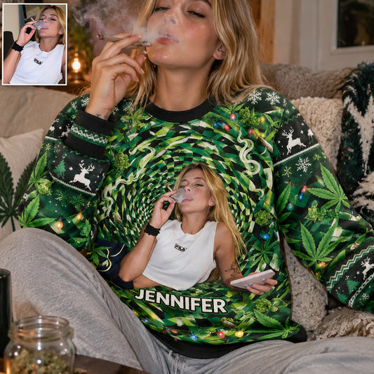Stoner - Personalized Weed Ugly Sweater