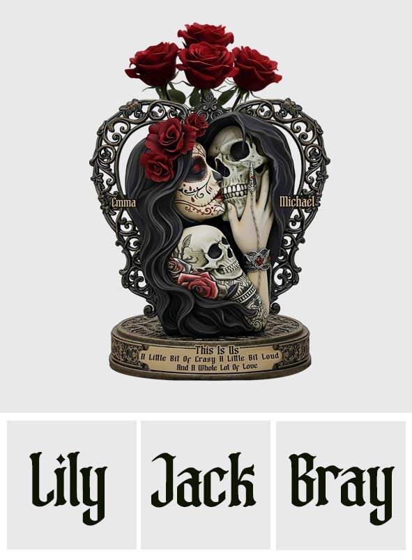 This Is Us - Personalized Skull Custom Shape Acrylic Flower Vase