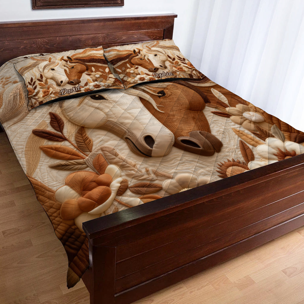 You & Me We Got This - Personalized Horse Quilt Set