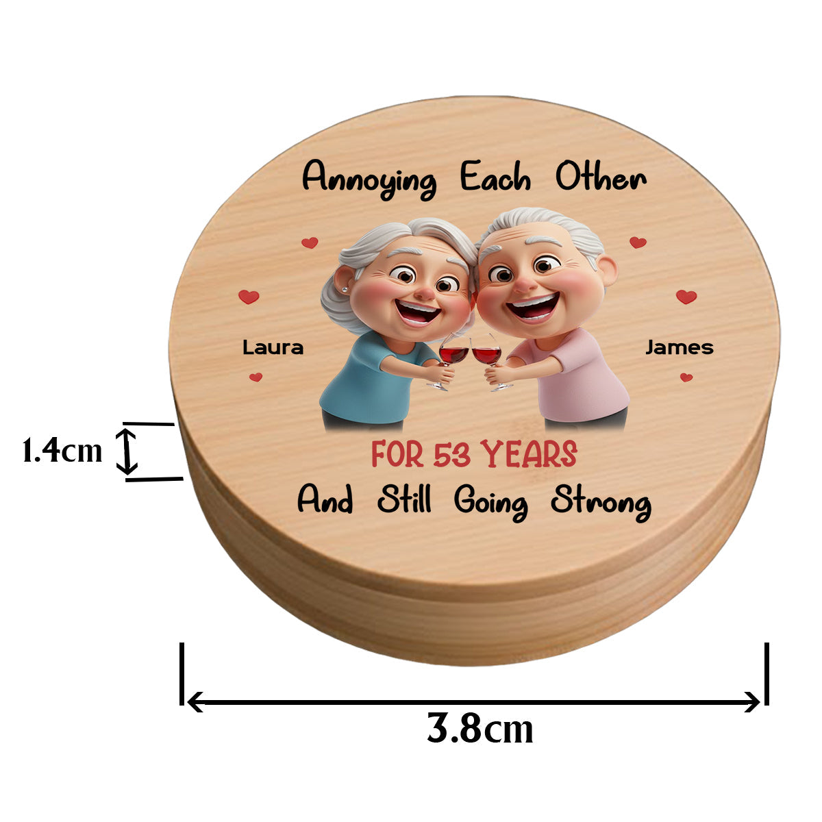 Annoying Each Other - Cartoonish Exaggerated Mascot - Personalized Wine Wine Opener Set