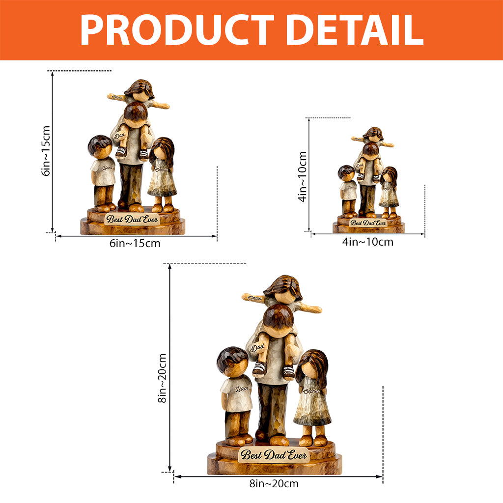 Best Dad Ever - Personalized Father Custom Shaped Acrylic Plaque