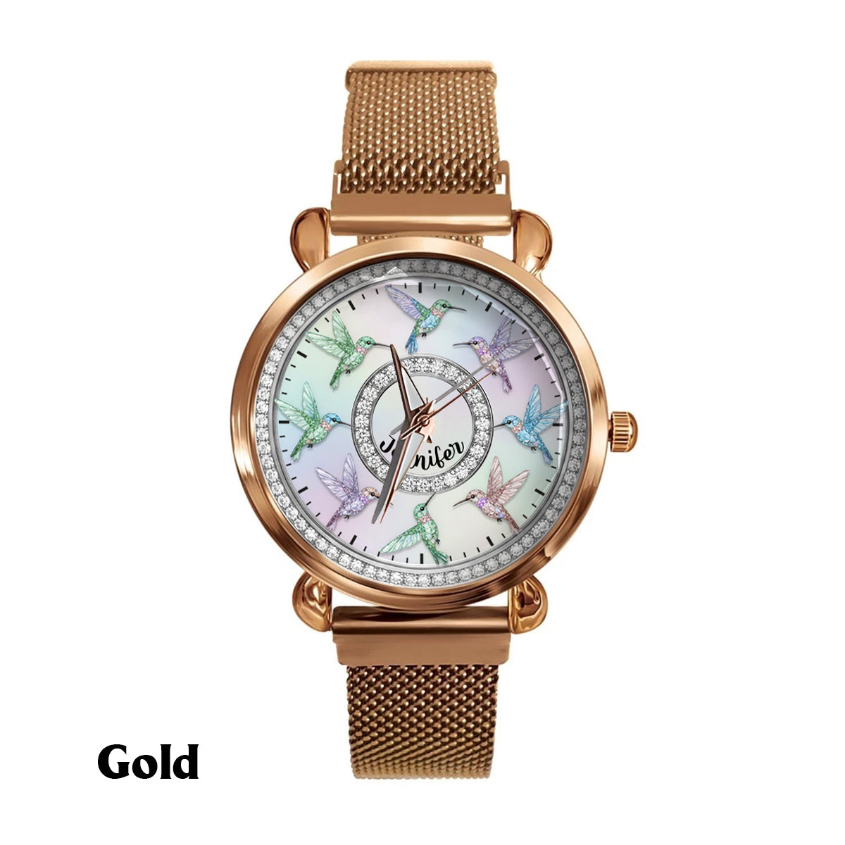 Beautiful Hummingbirds - Personalized Gardening Women Hand Watch