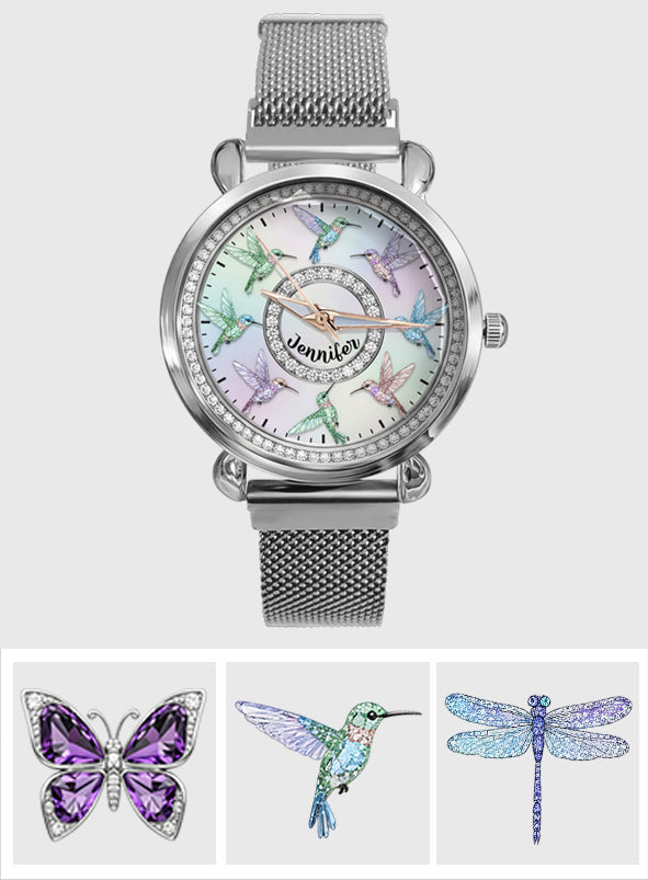 Beautiful Hummingbirds - Personalized Gardening Women Hand Watch