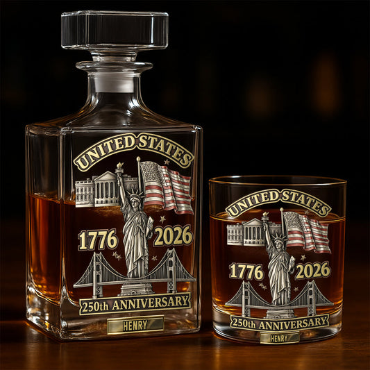 250th Anniversary - Personalized Whiskey Decanter Set