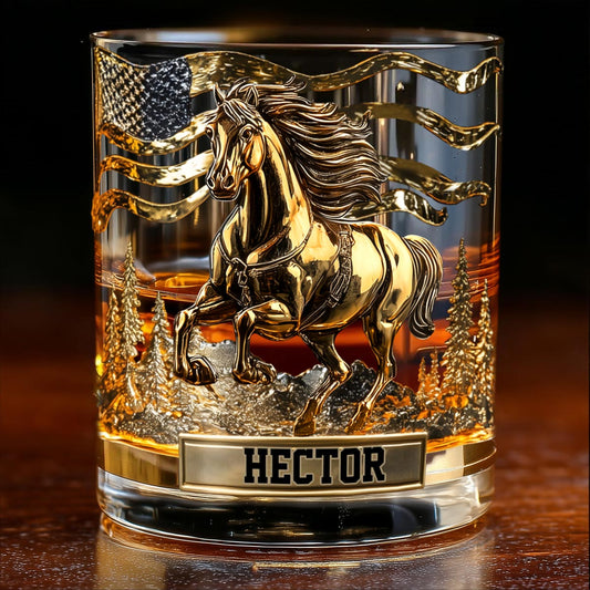 Wild Spirit - Personalized Horse Whiskey Glass