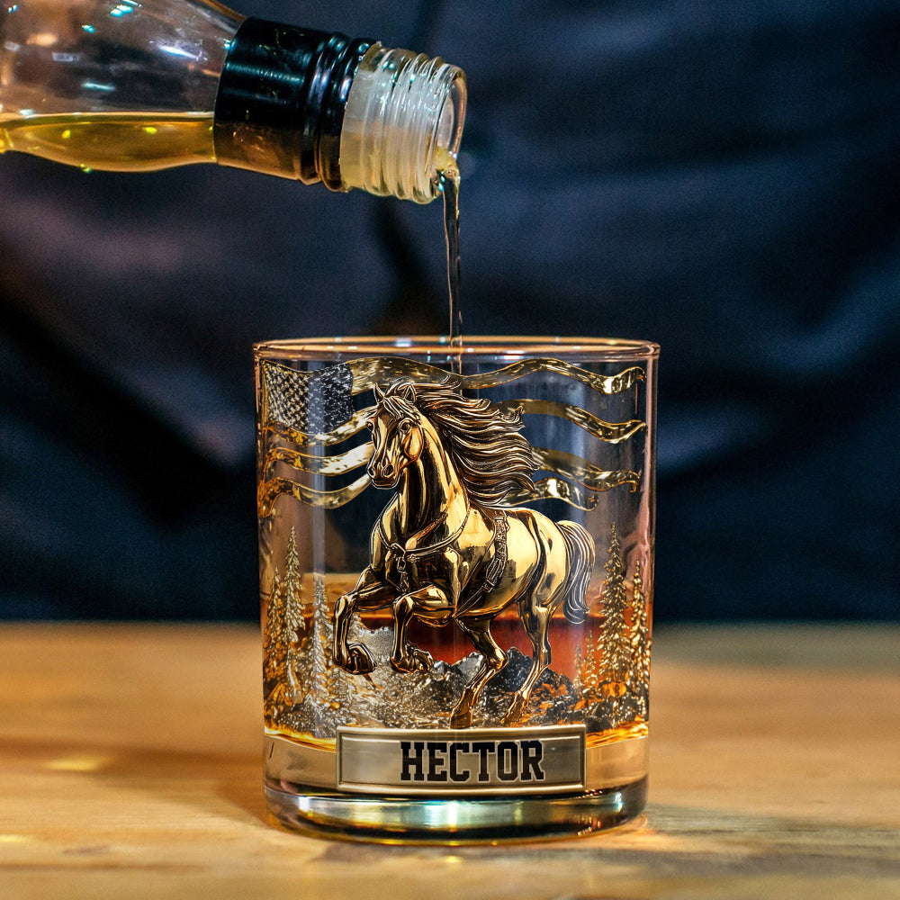 Wild Spirit - Personalized Horse Whiskey Glass