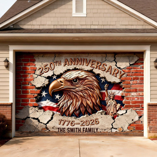 250 Years Of Blessing - Personalized Patriot Garage Door Banner
