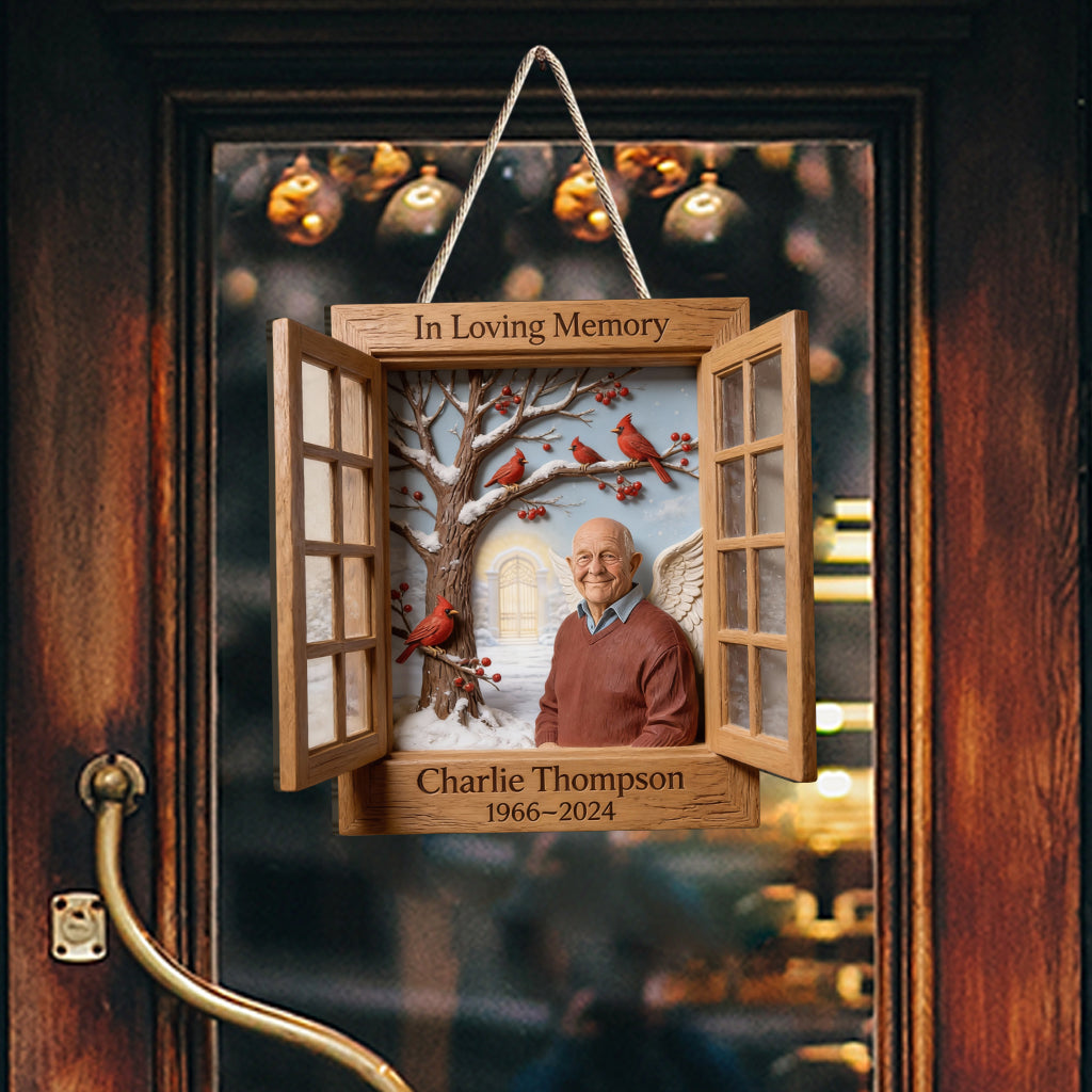 In Loving Memory - Personalized Memorial Custom Shaped Wood Sign