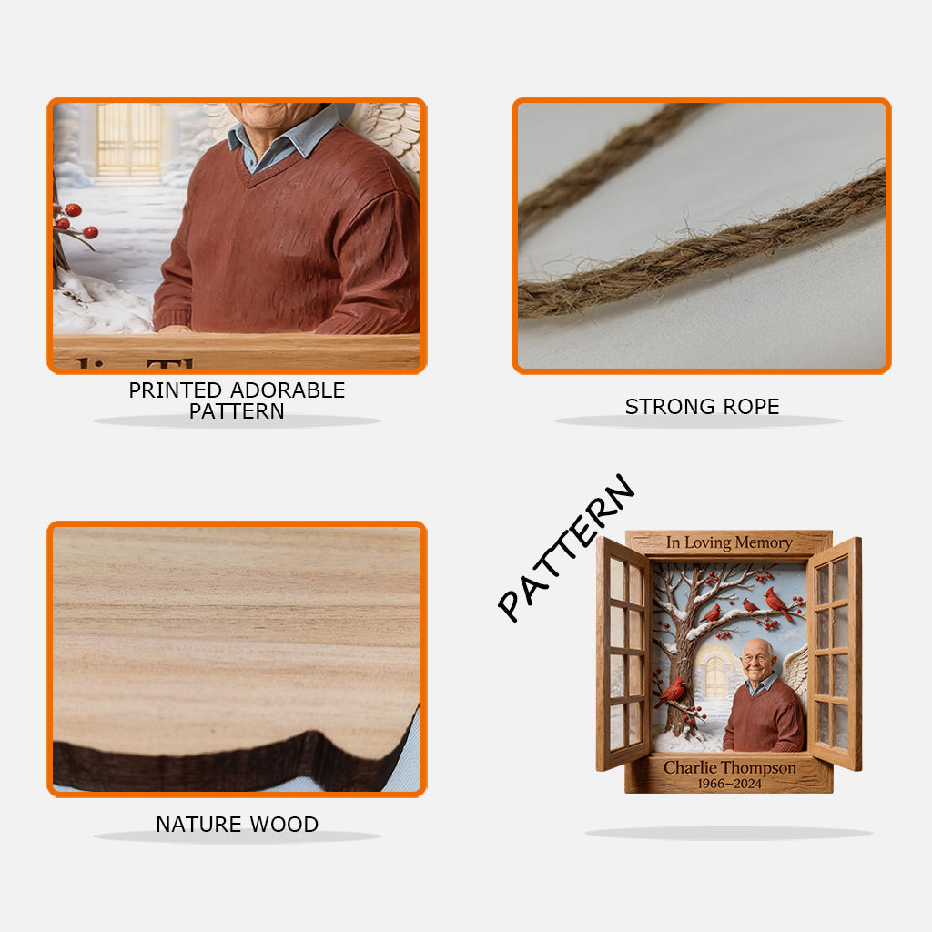 In Loving Memory - Personalized Memorial Custom Shaped Wood Sign