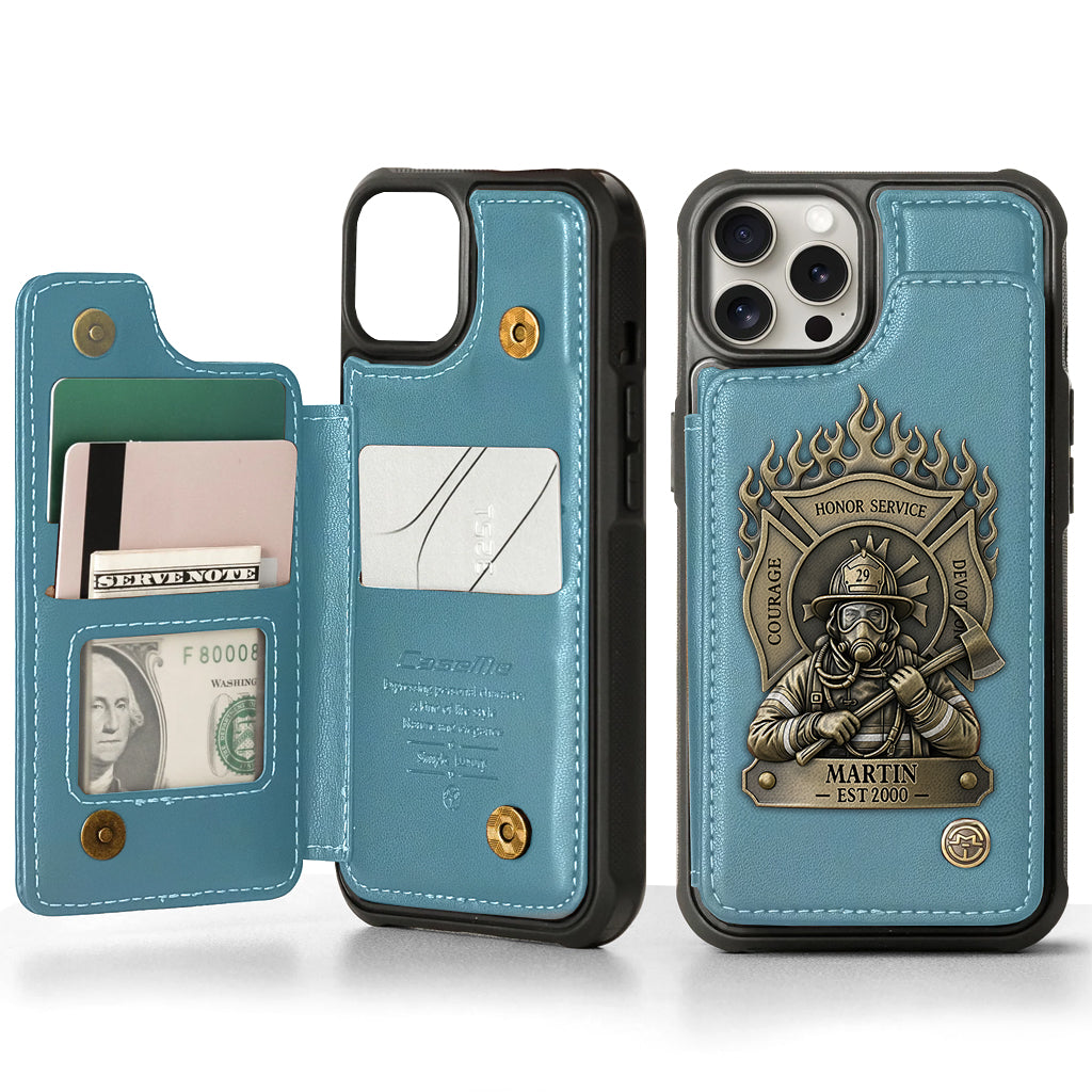 Proud Firefighter - Personalized Firefighter Wallet Phone Case