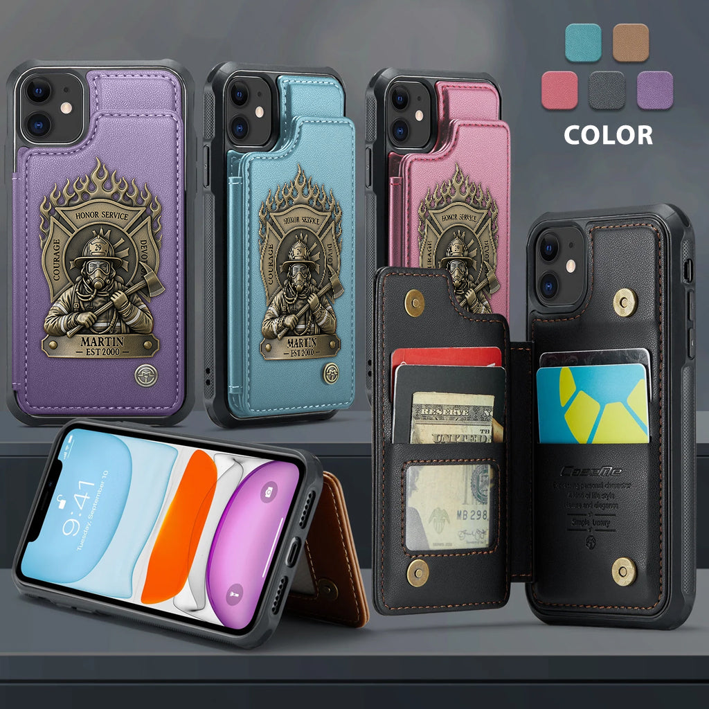 Proud Firefighter - Personalized Firefighter Wallet Phone Case