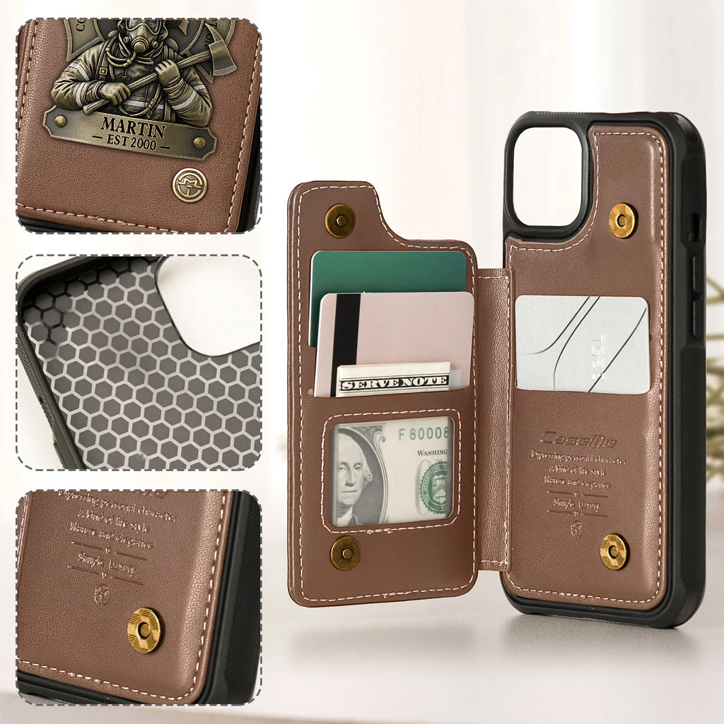 Proud Firefighter - Personalized Firefighter Wallet Phone Case