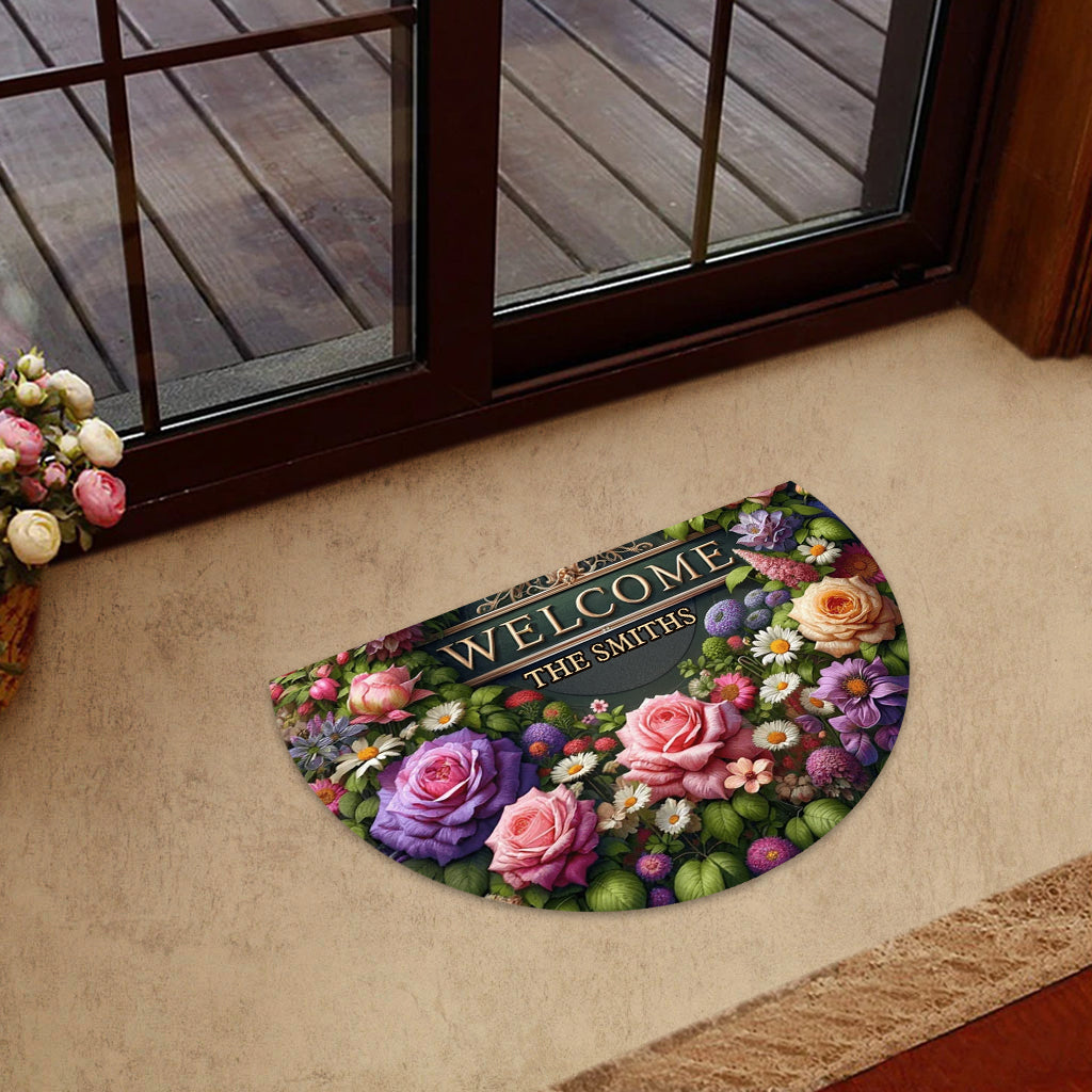 Welcome Springs - Personalized Family Shaped Doormat
