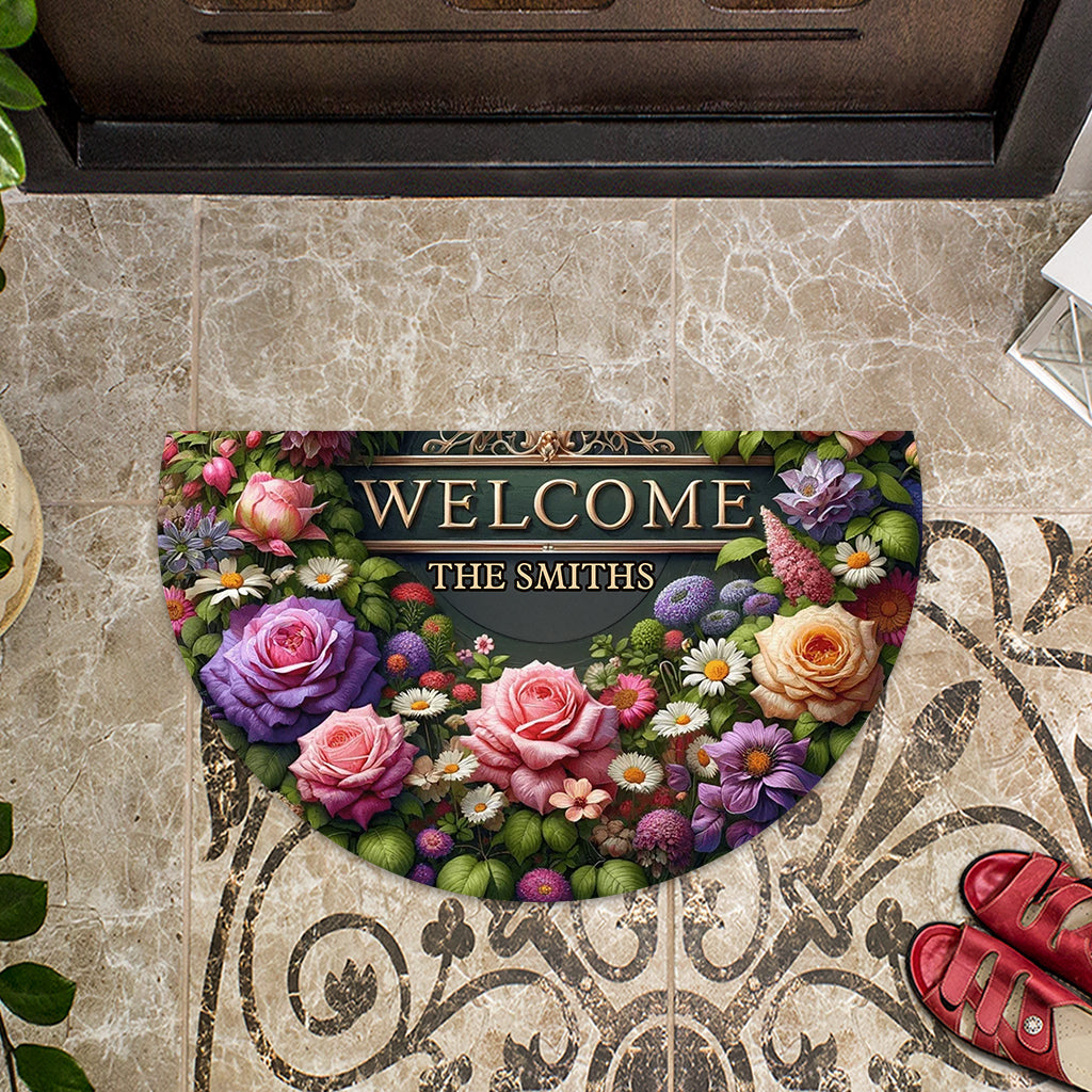 Welcome Springs - Personalized Family Shaped Doormat