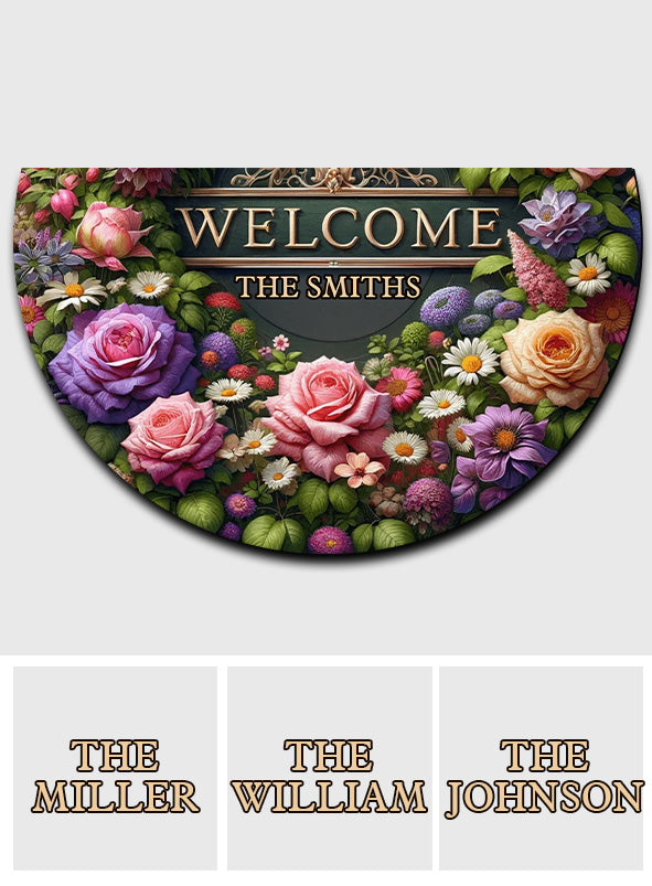 Welcome Springs - Personalized Family Shaped Doormat