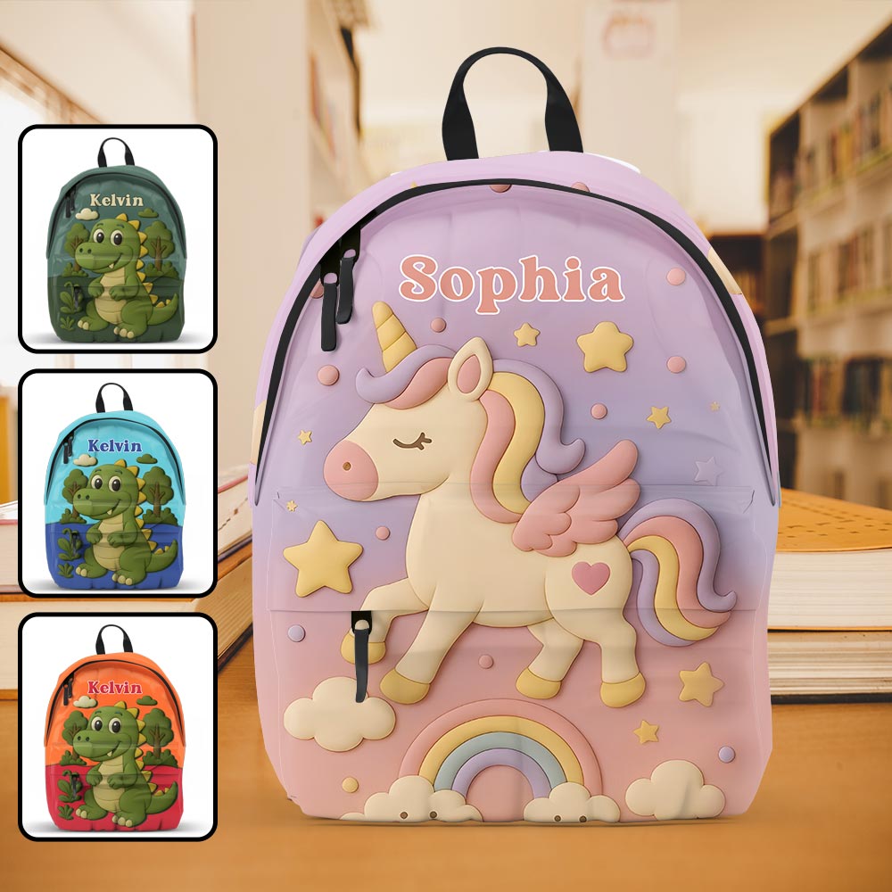 Cute Unicorn - Personalized Kid Backpack