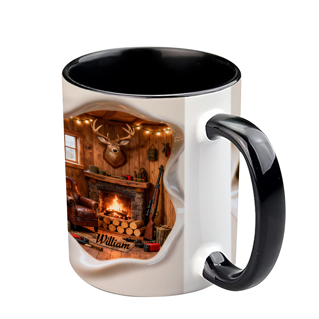 Love Hunting Hunting Cabin Miniature Room - Personalized Hunting Accent Mug