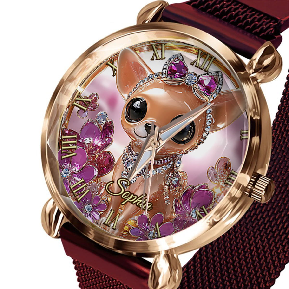 Love My Chihuahua - Personalized Dog Women Hand Watch