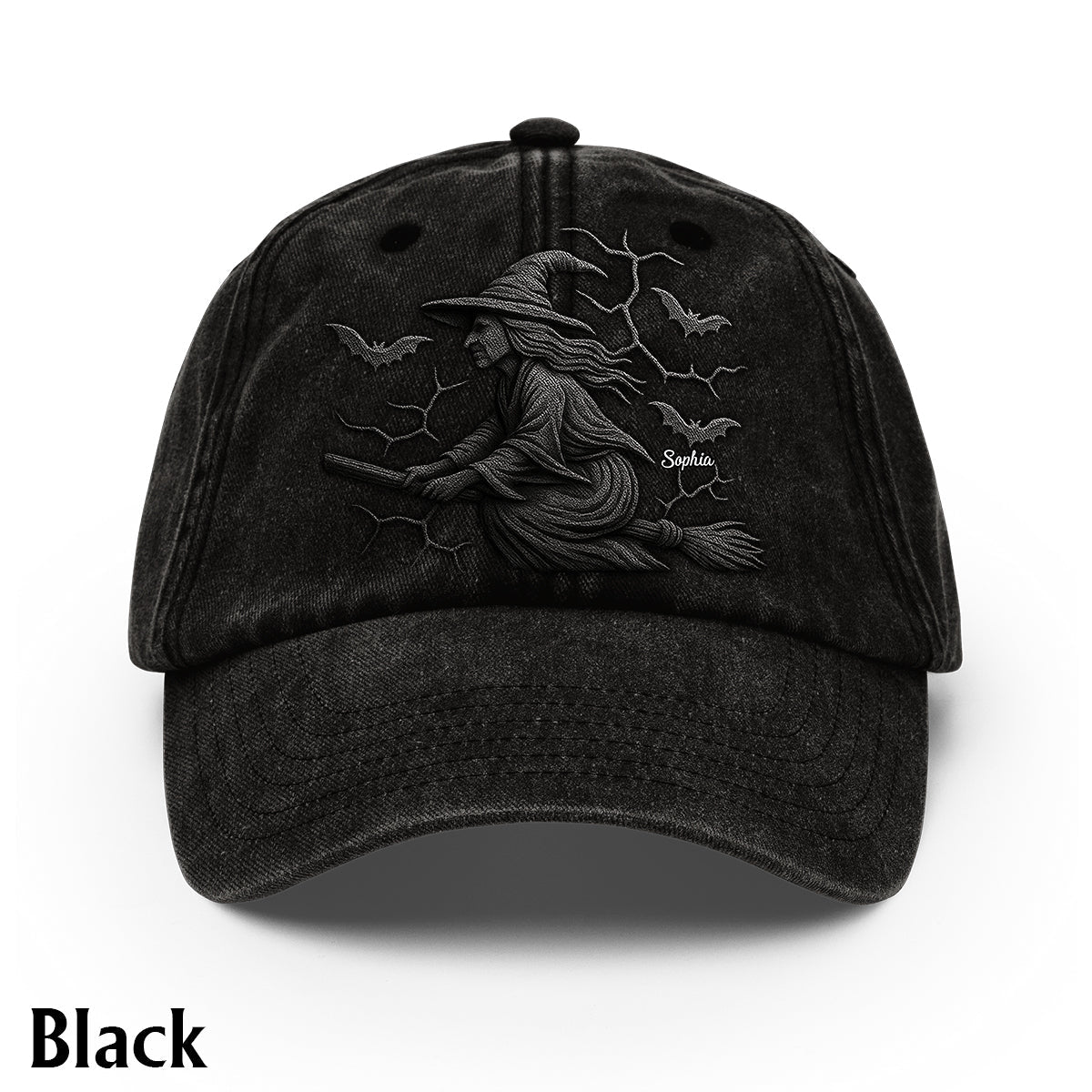 Beware Of The Witch - Personalized Witch Washed Denim Cap