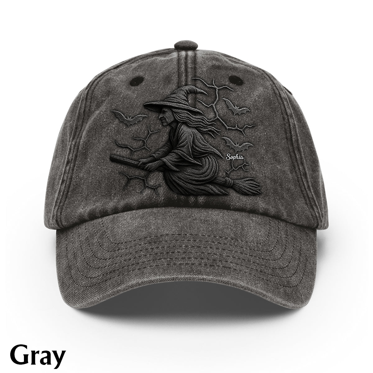 Beware Of The Witch - Personalized Witch Washed Denim Cap