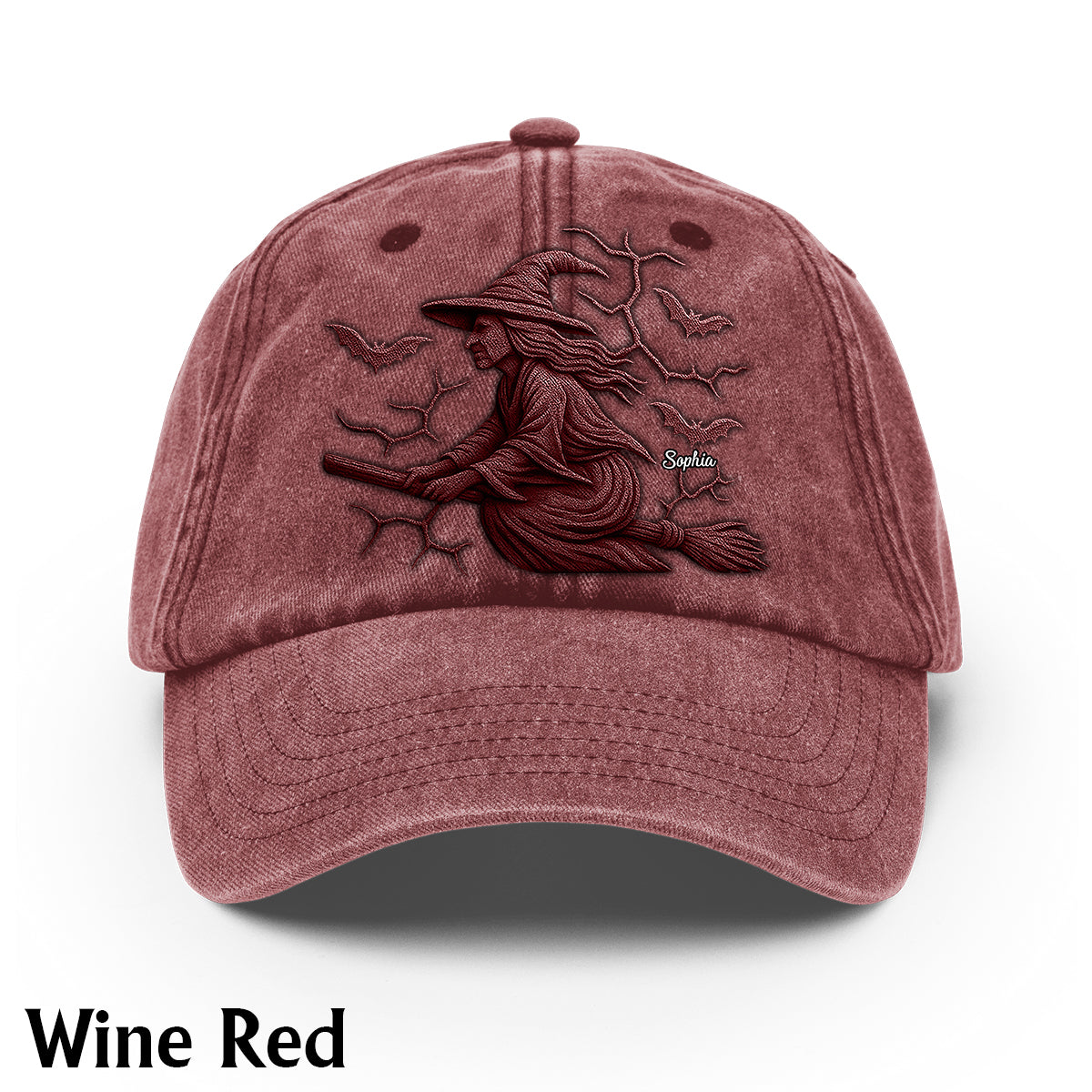 Beware Of The Witch - Personalized Witch Washed Denim Cap