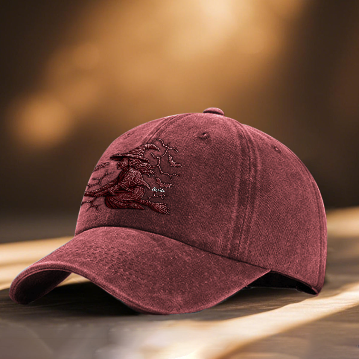 Beware Of The Witch - Personalized Witch Washed Denim Cap