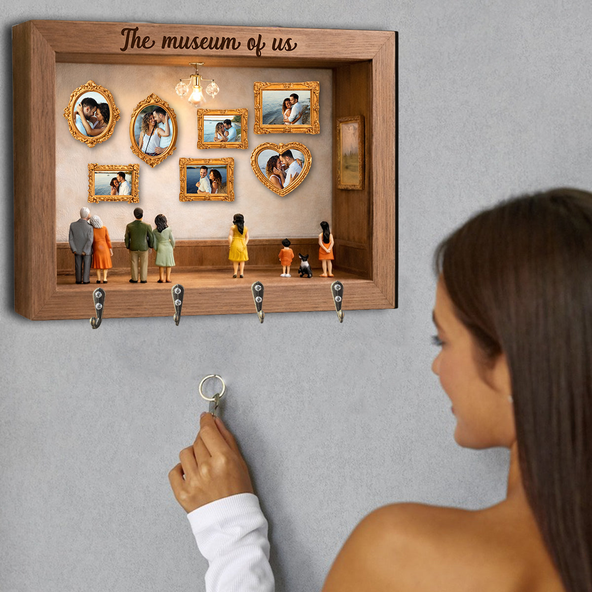 The Gallery Of Us - Personalized Couple Custom Shaped Hanging Rack