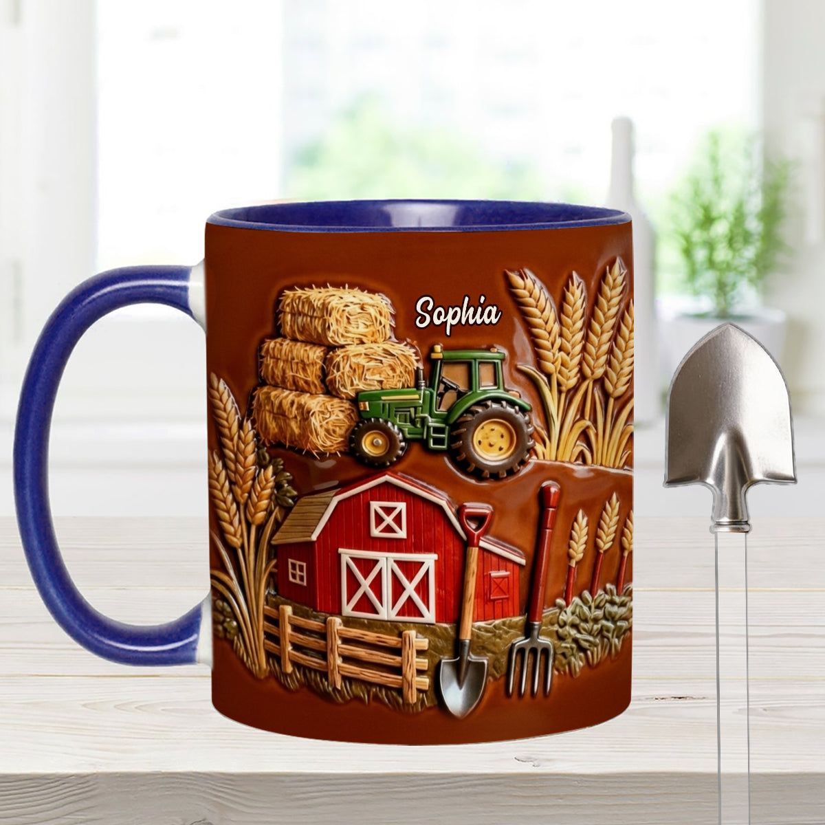 Farmer Life - Personalized Farmer Set Accent Mug with Acrylic Stirrers