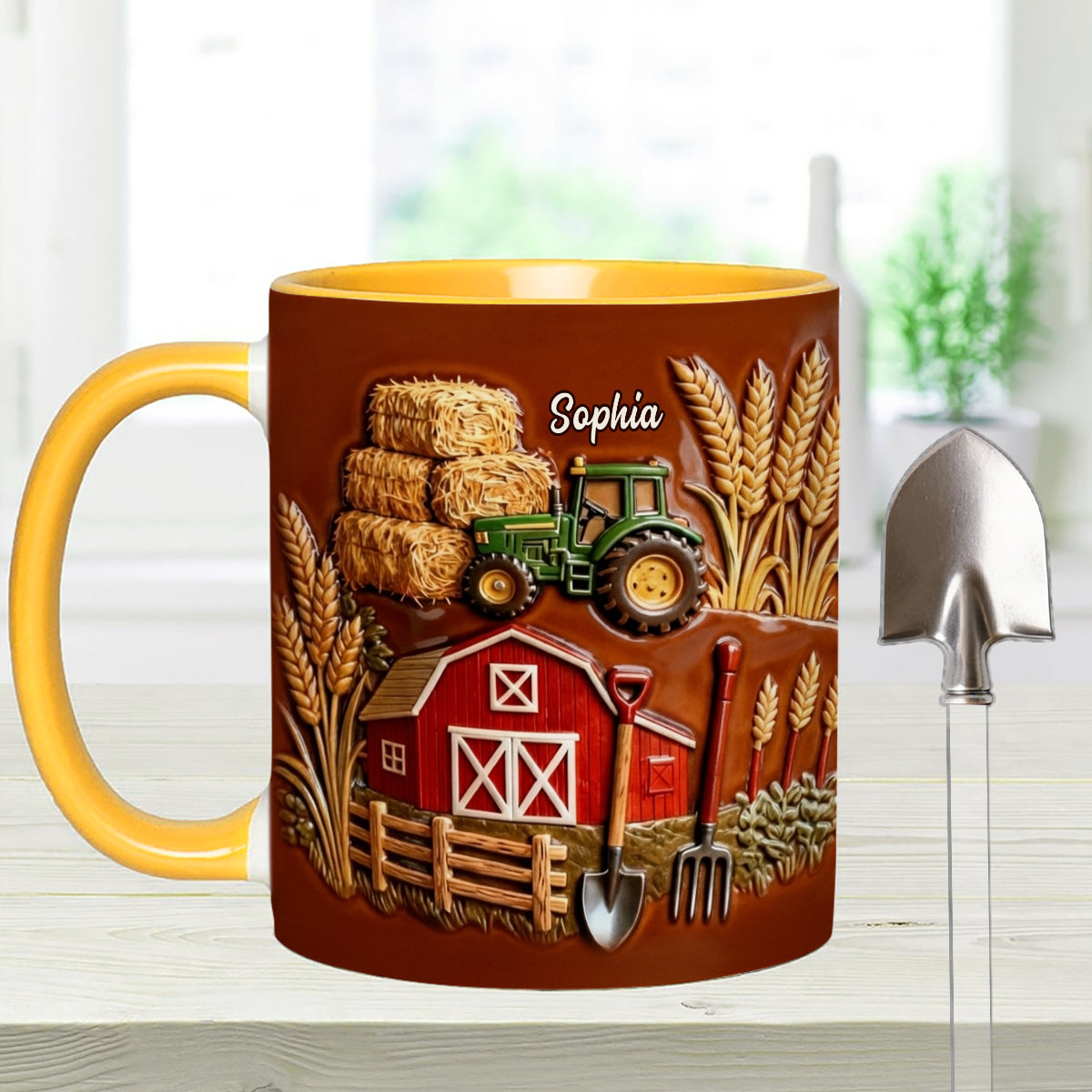 Farmer Life - Personalized Farmer Set Accent Mug with Acrylic Stirrers