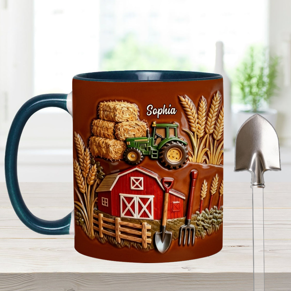 Farmer Life - Personalized Farmer Set Accent Mug with Acrylic Stirrers