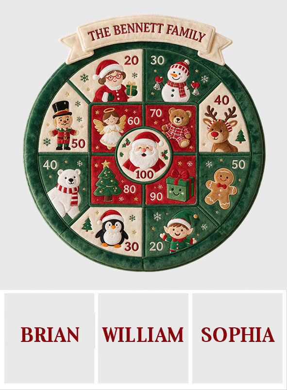 Merry Little Showdown - Personalized Family Sticky Ball Dart Board Set